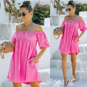 Vici Pink Puff Off-Shoulder Connah Dress